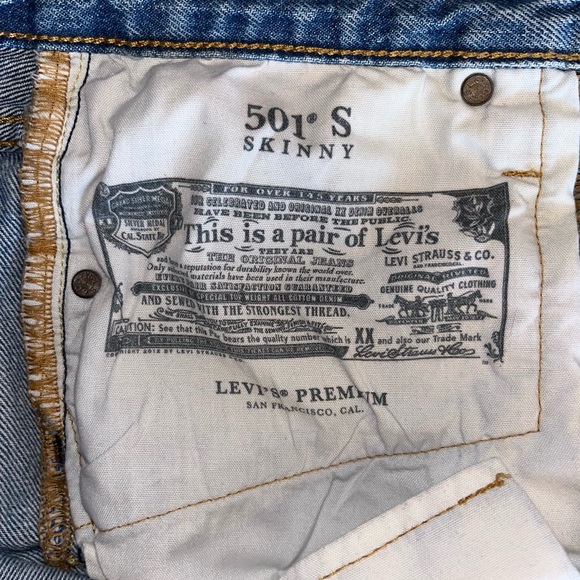 Levi’s 501 Skinny Jeans size 27 Can’t Touch This - Picture 8 of 8